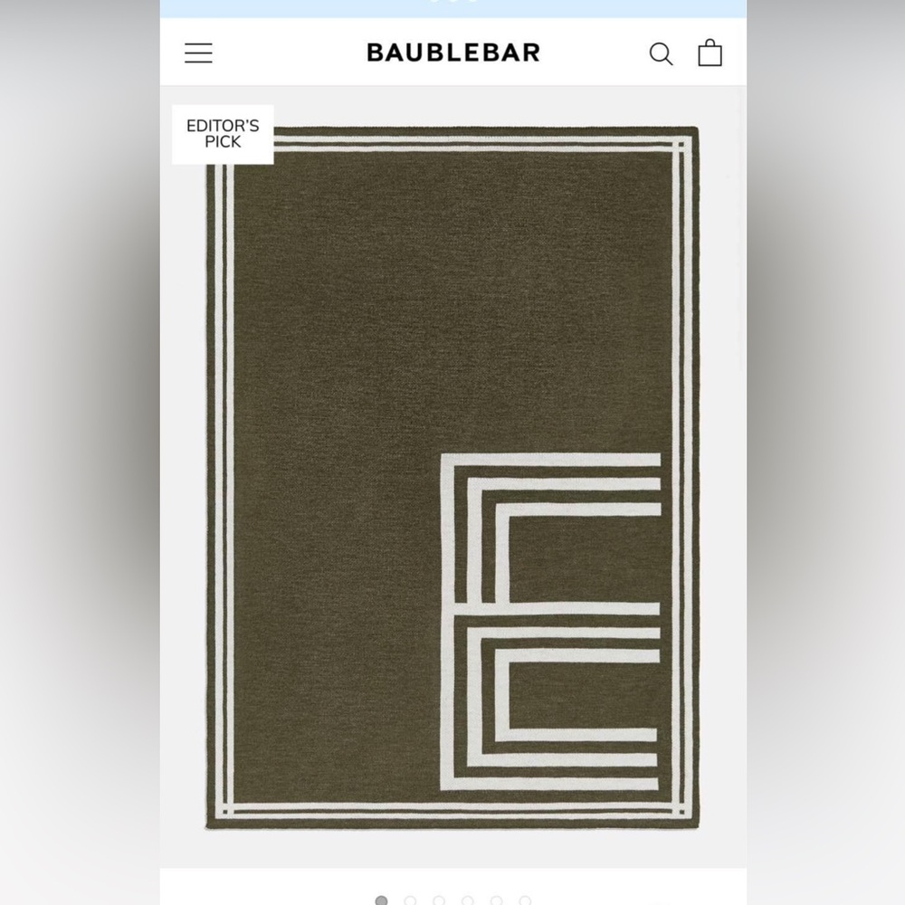 BRAND NEW Bauble Bar blanket- Letter L